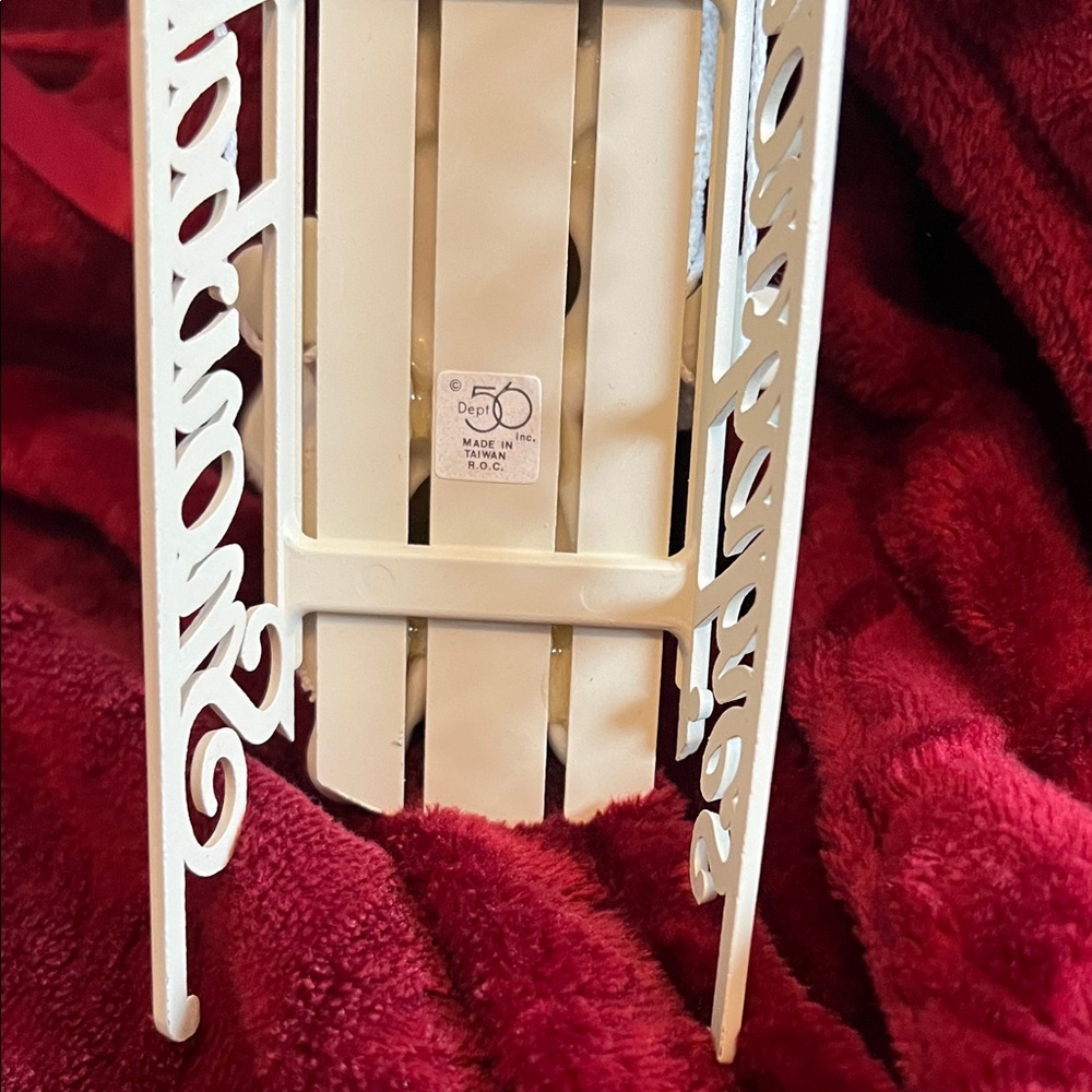 Department 56 Snowbabies on White Sled - Picture 4 of 6